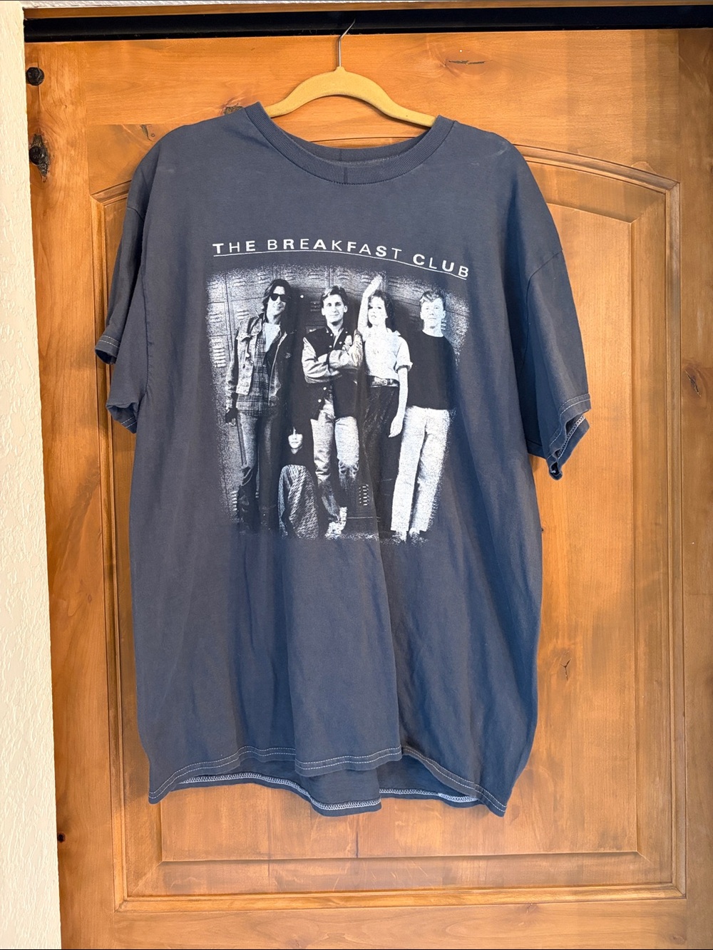 The Breakfast Club Graphic Tee - Women's Vintage-Style Blue Short Sleeve